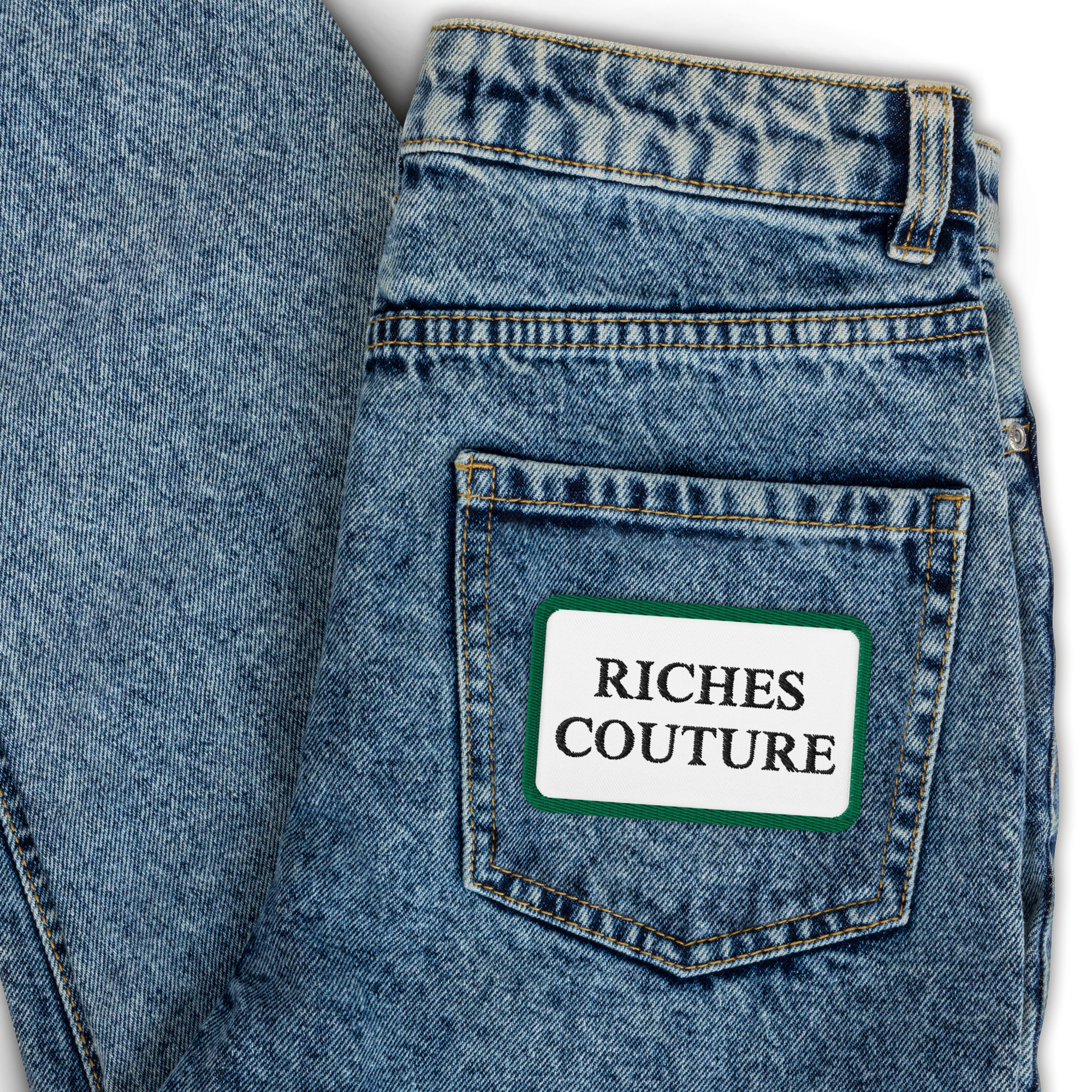 Riches Couture Green embroidered patch