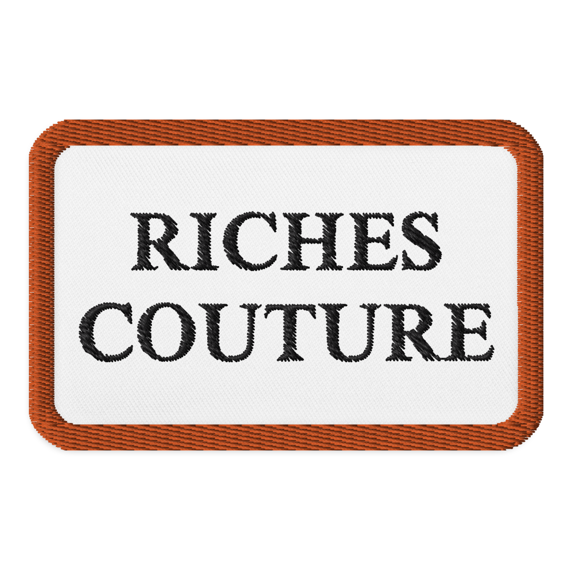 Riches Couture Orange Embroidered Patch
