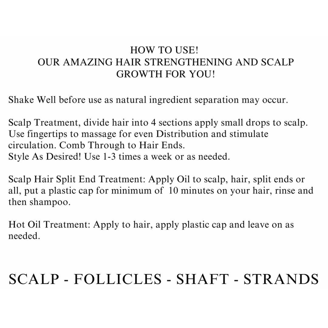 Vanilla Hair Strengthening and Scalp Growth Oil 2ounce
