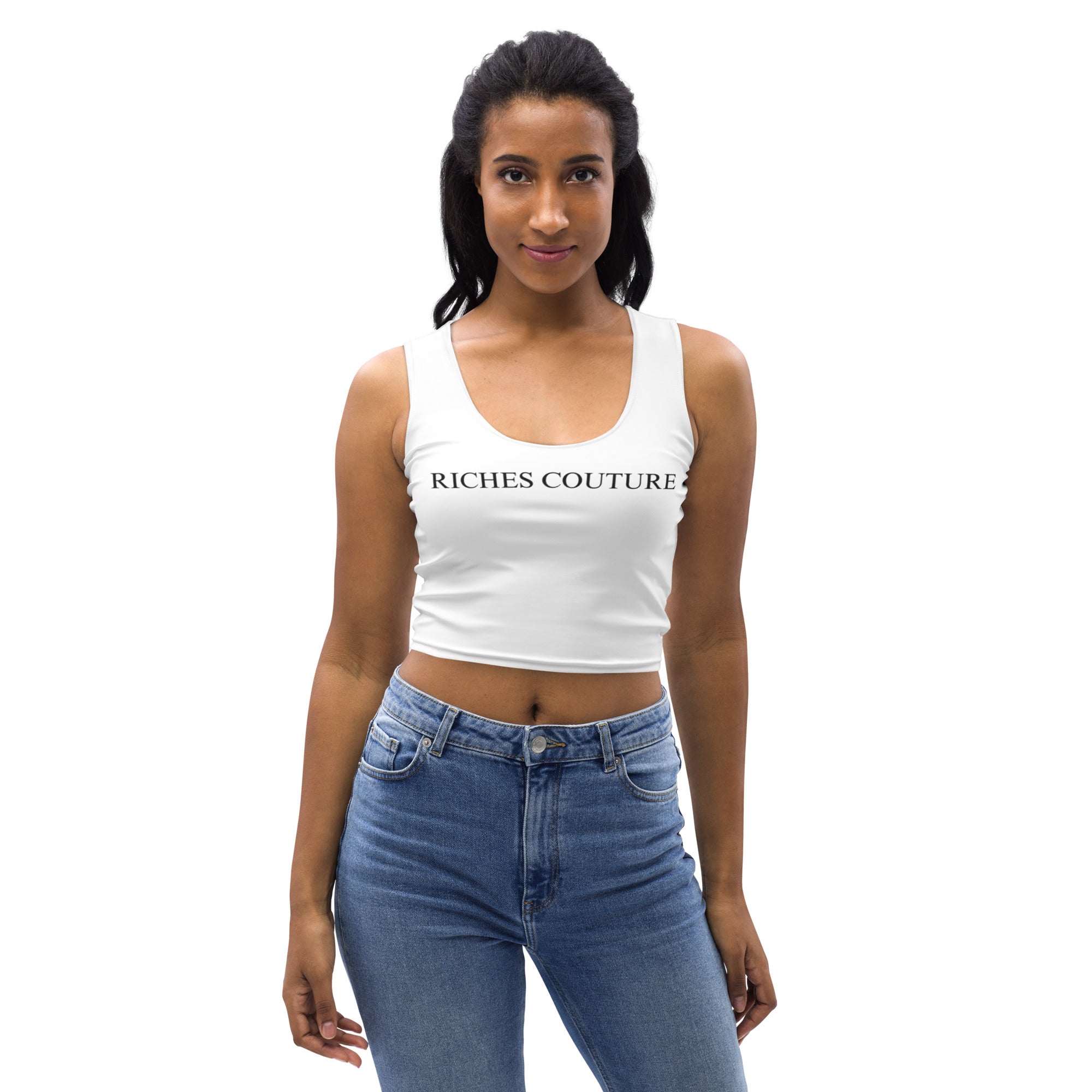 Riches Couture Femme Women Crop Top white