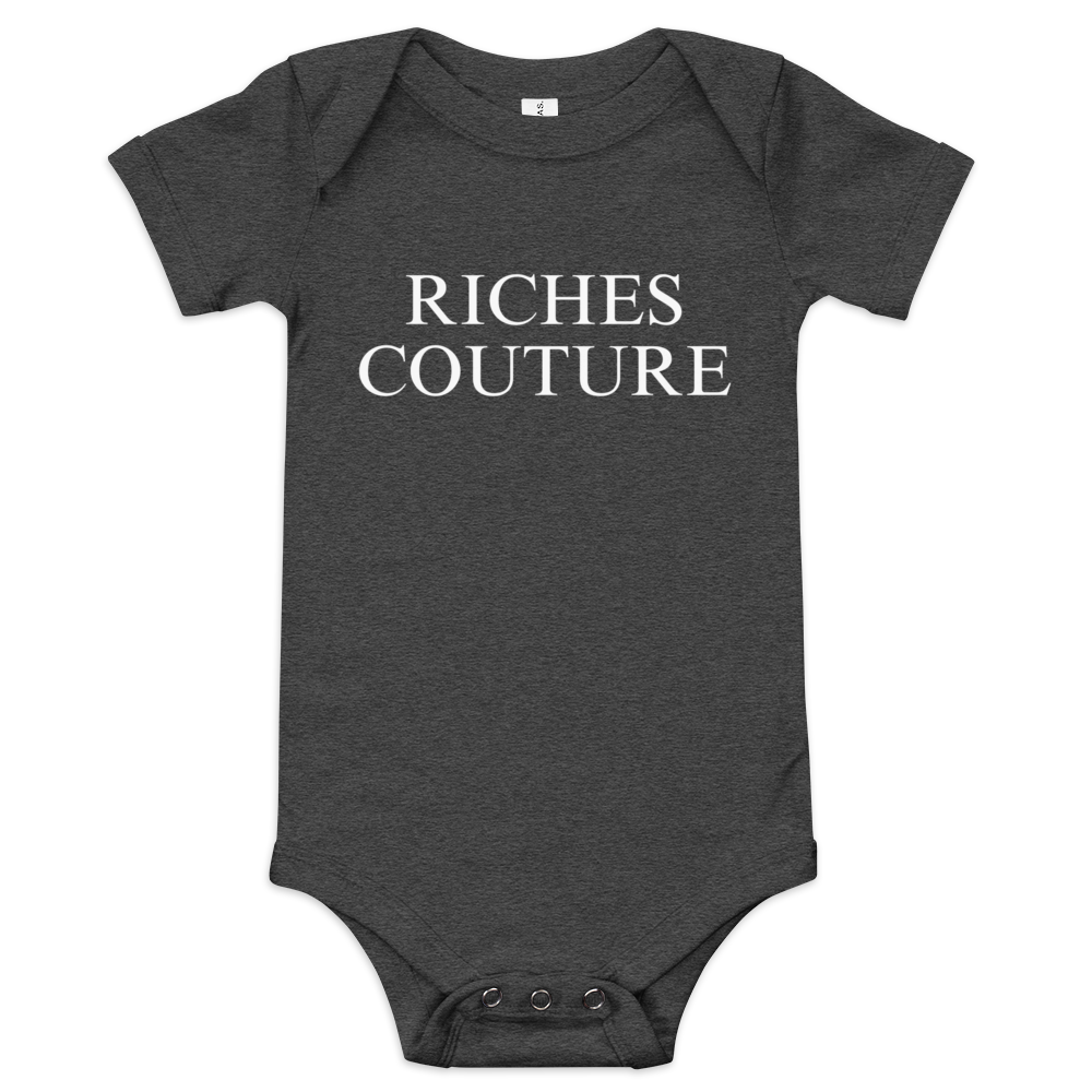 Riches Couture Luxe Baby Onsie dark grey 