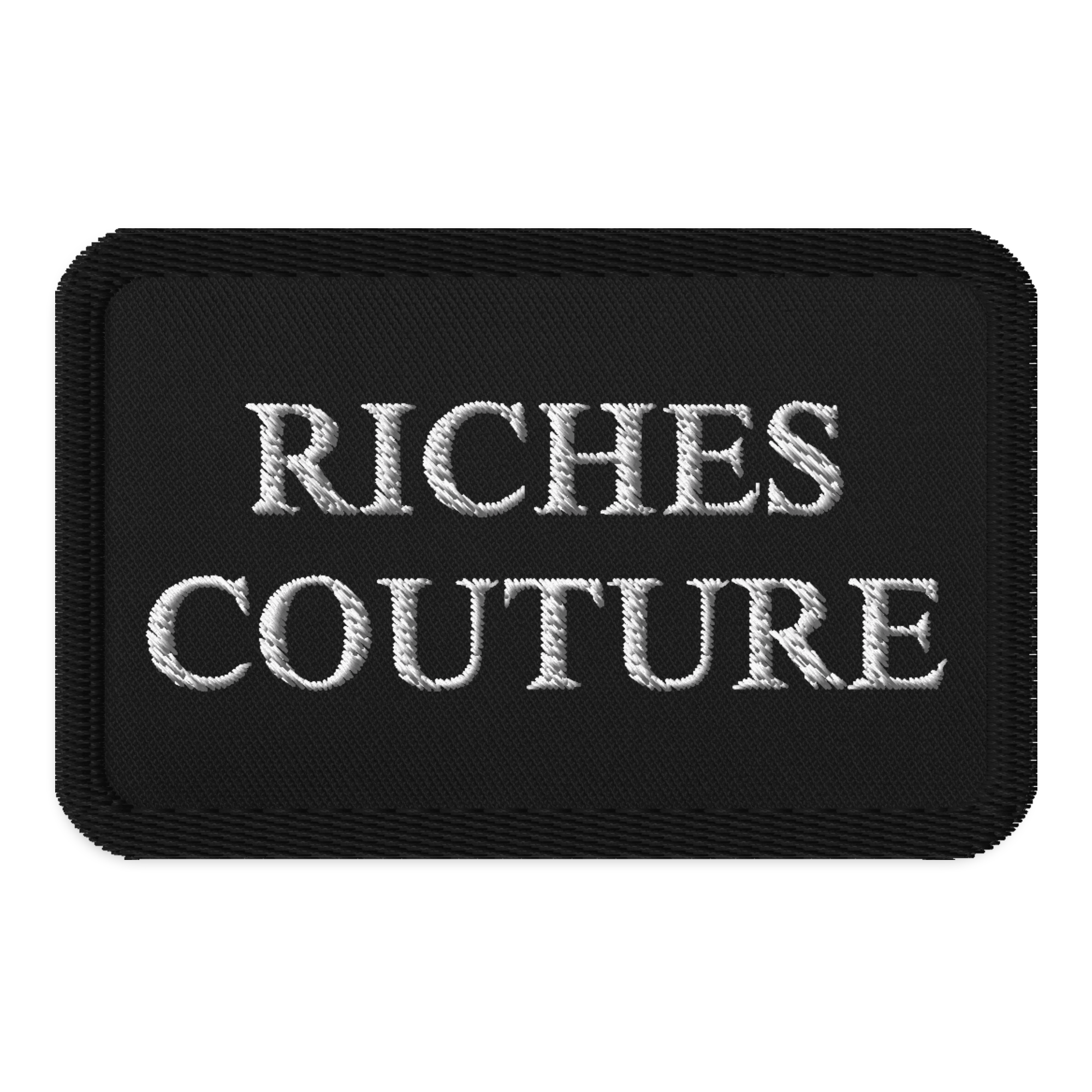 Riches Couture black embroidered patch