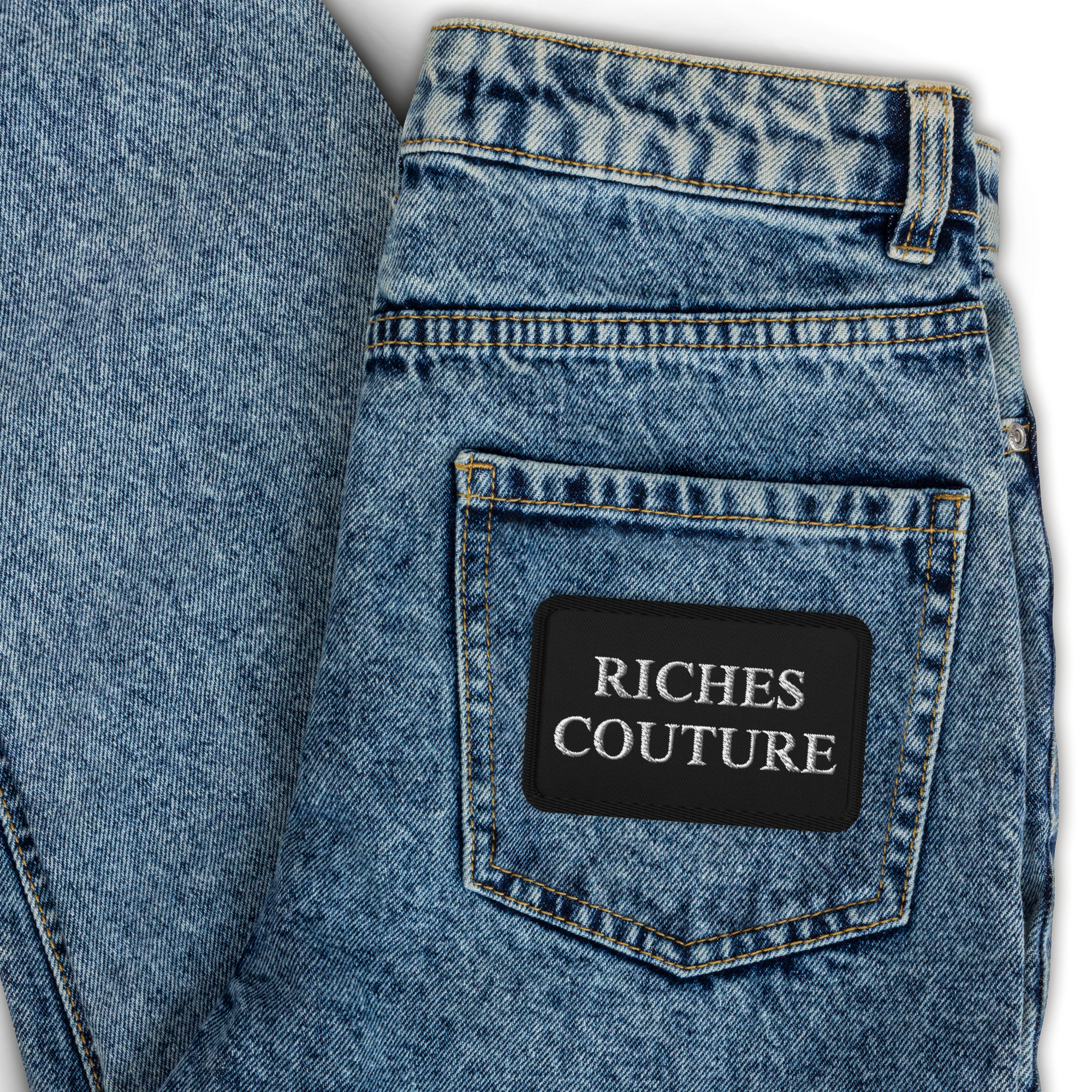 Riches Couture black embroidered patch