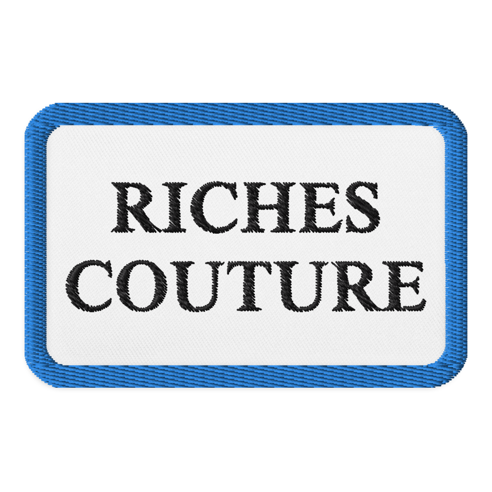 Riches Couture Blue embroidered patch