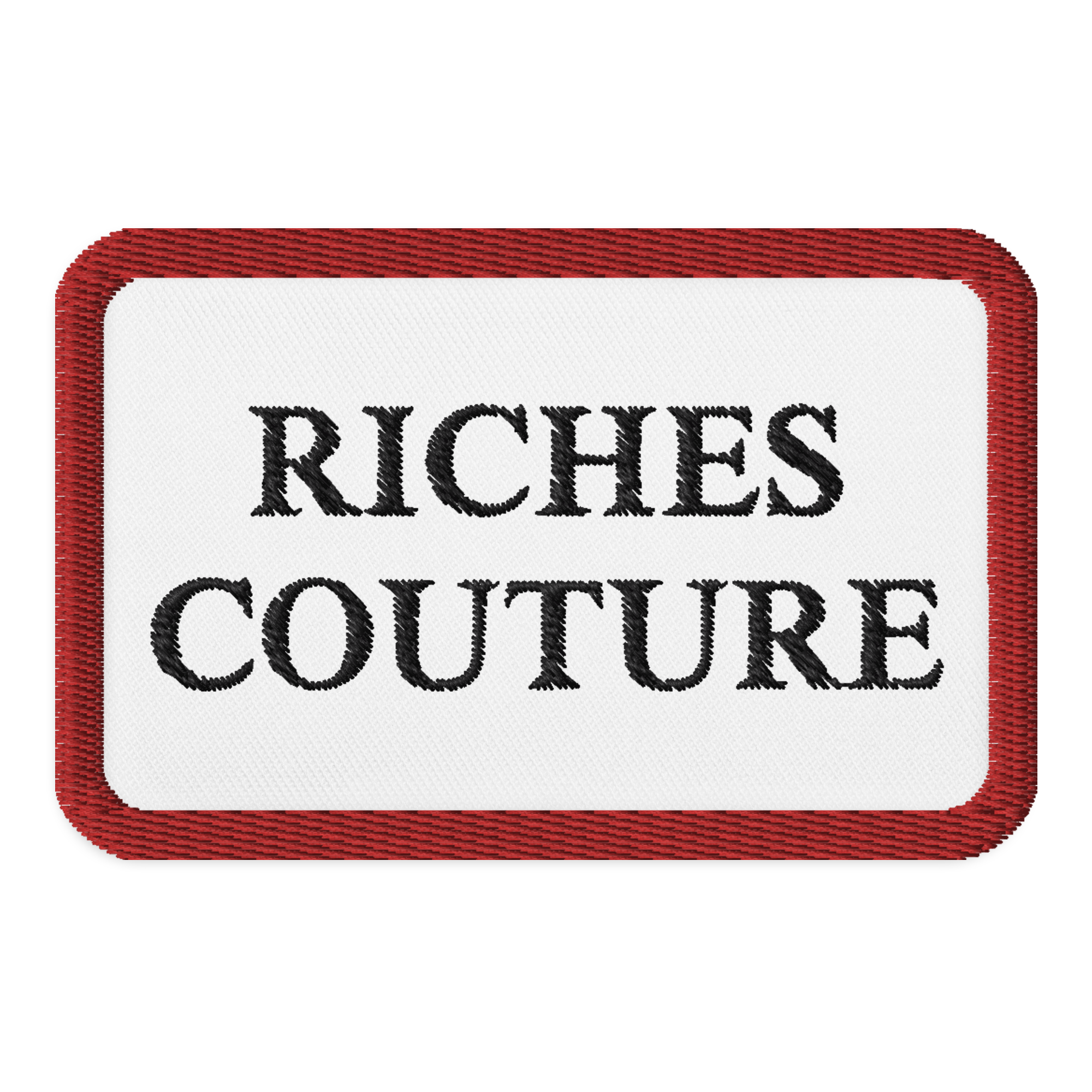 Riches Couture red embroidered patch
