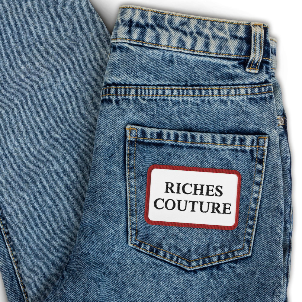 Riches Couture red embroidered patch