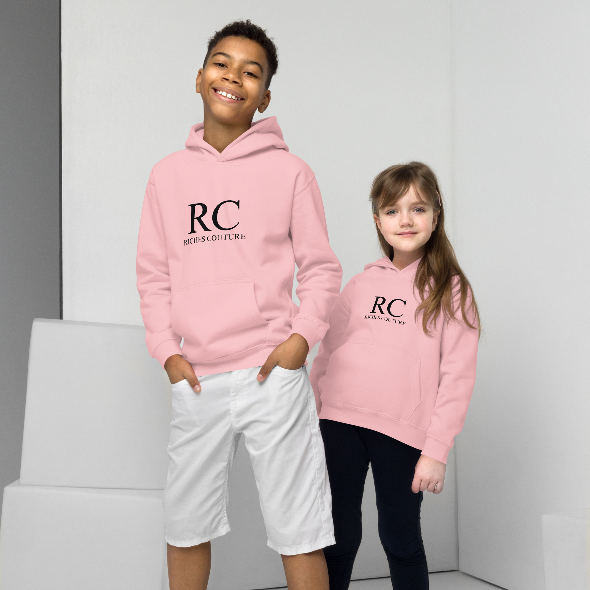 Riches Couture Girls Comfort Hoodie pink 
