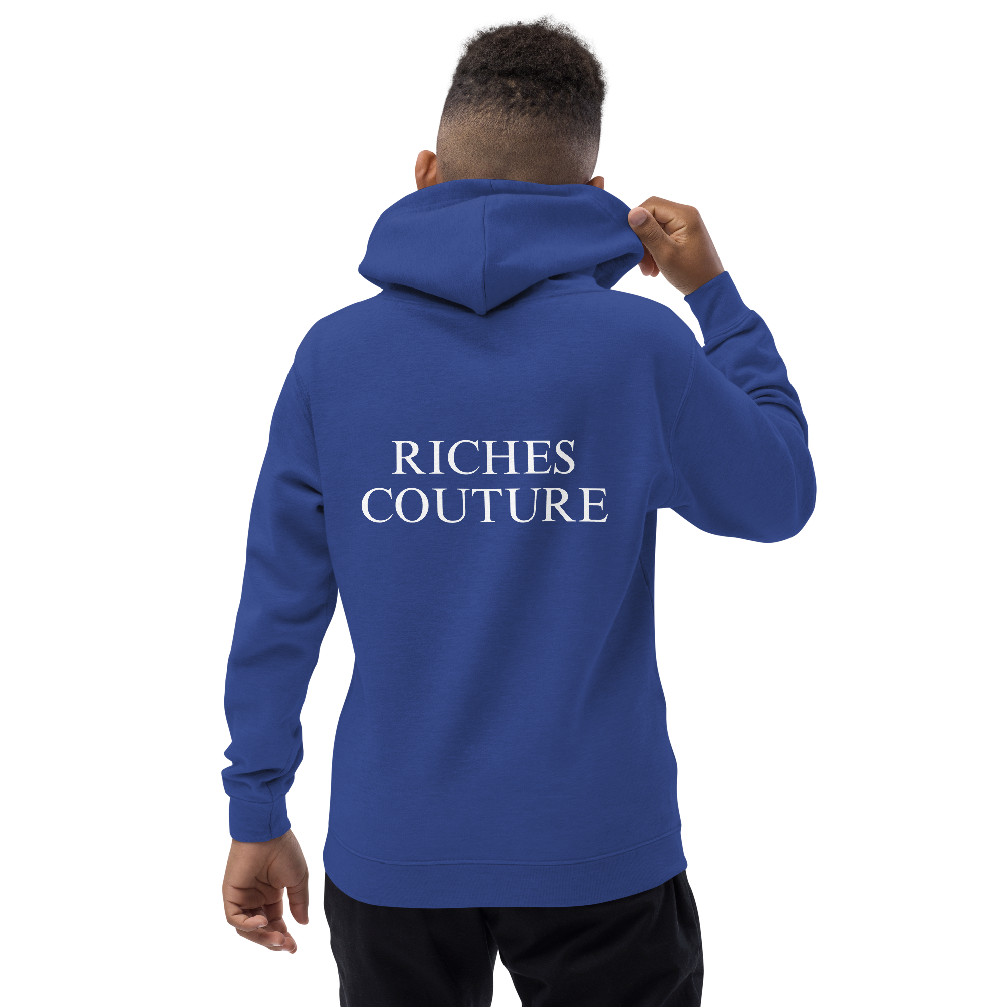 Riches Couture Boys Comfort kids’ hoodie in blue. 