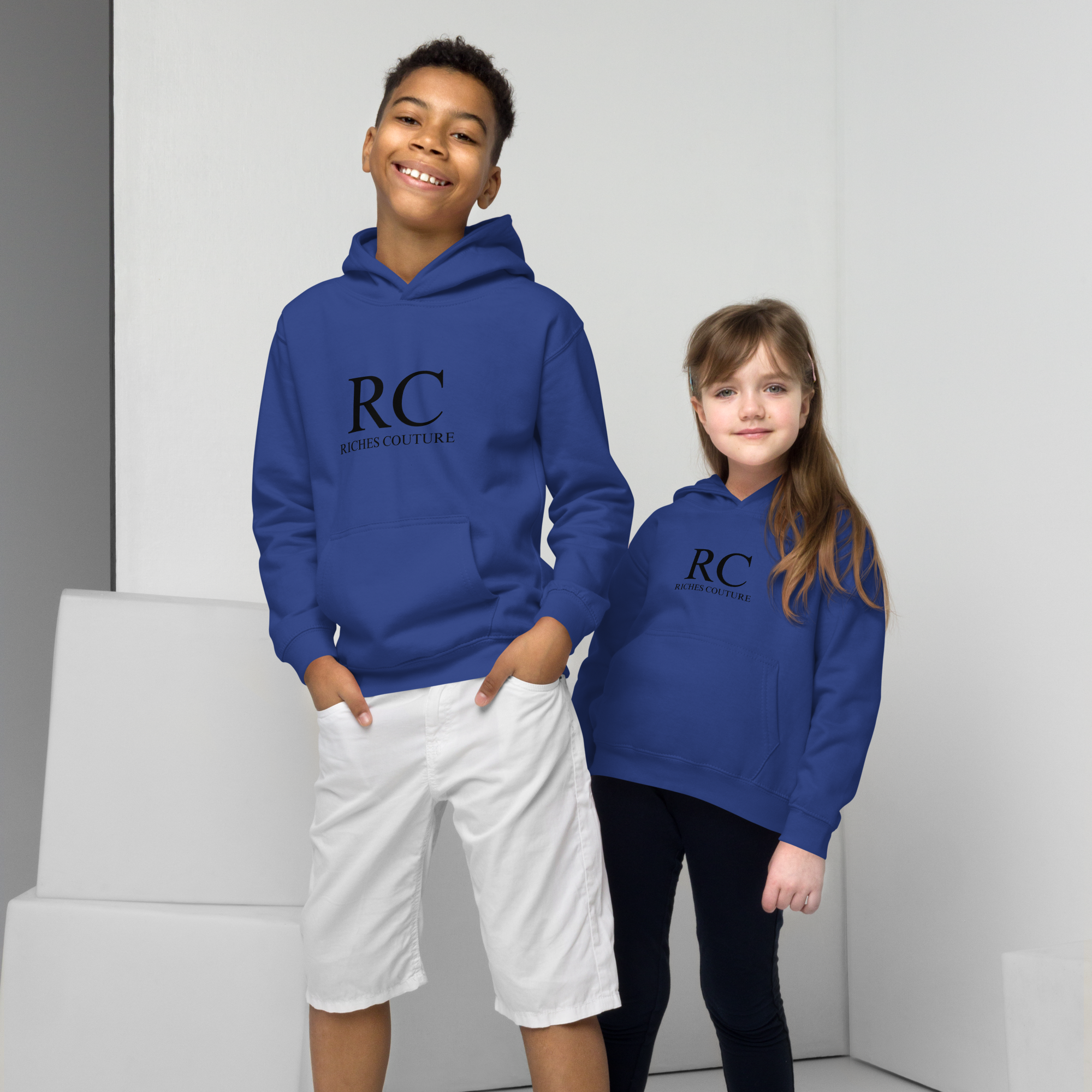 Riches Couture Boys Comfort kids’ hoodie in blue