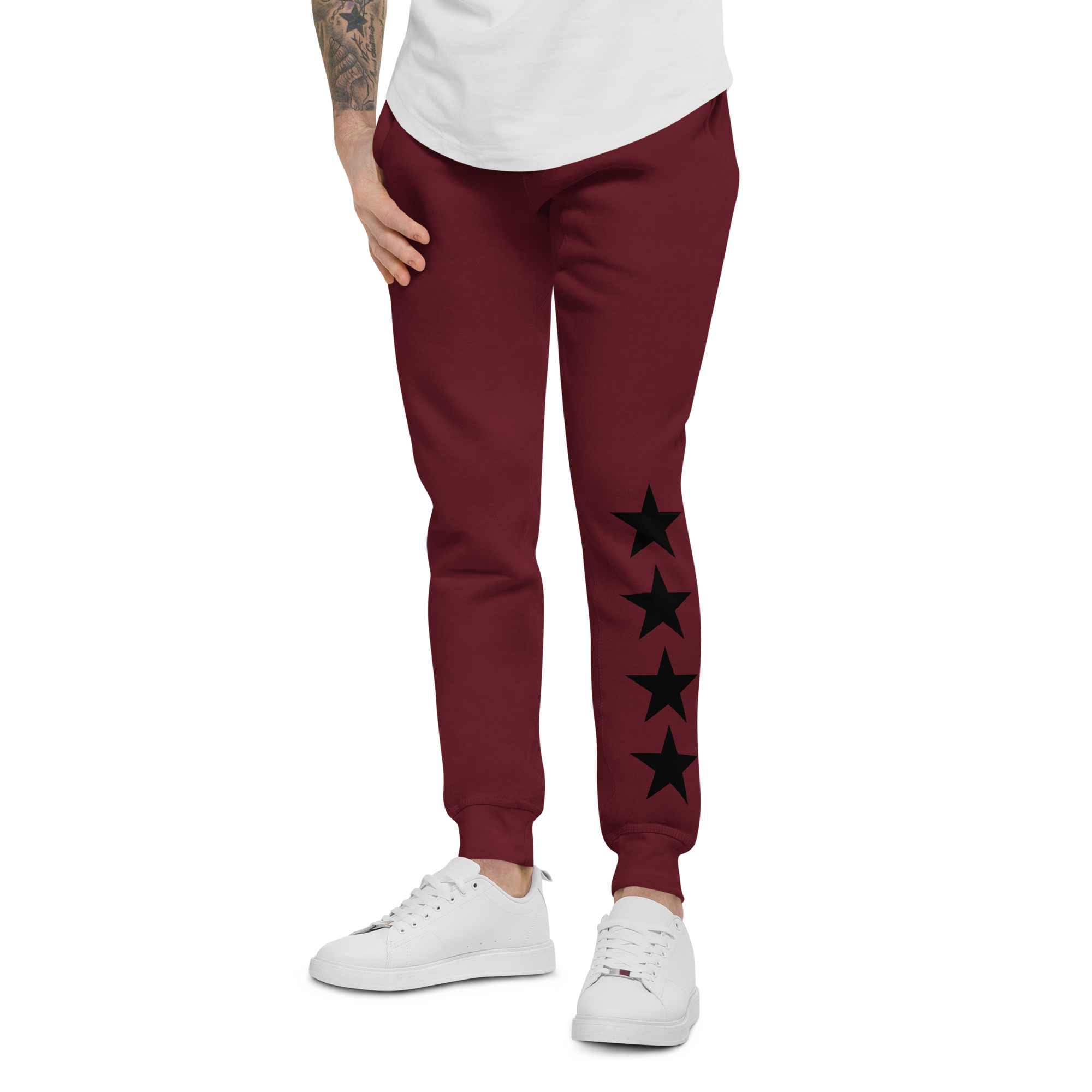 Riches Couture Mens Sweatpants red burgandy
