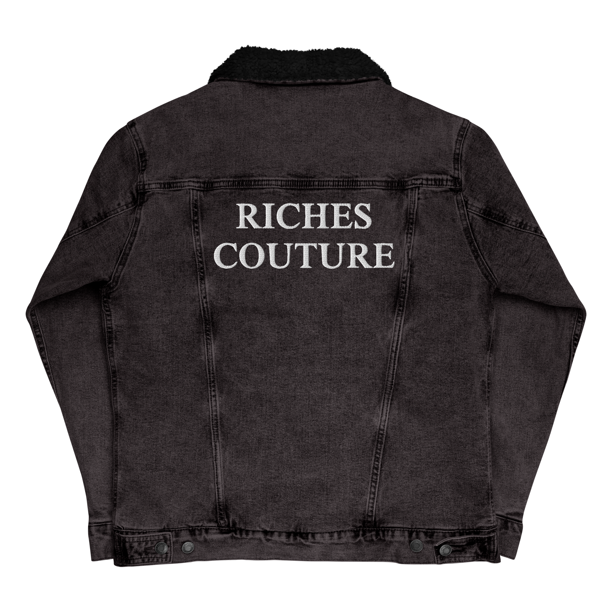 Signature Noir Vintage Denim Sherpa Jacket