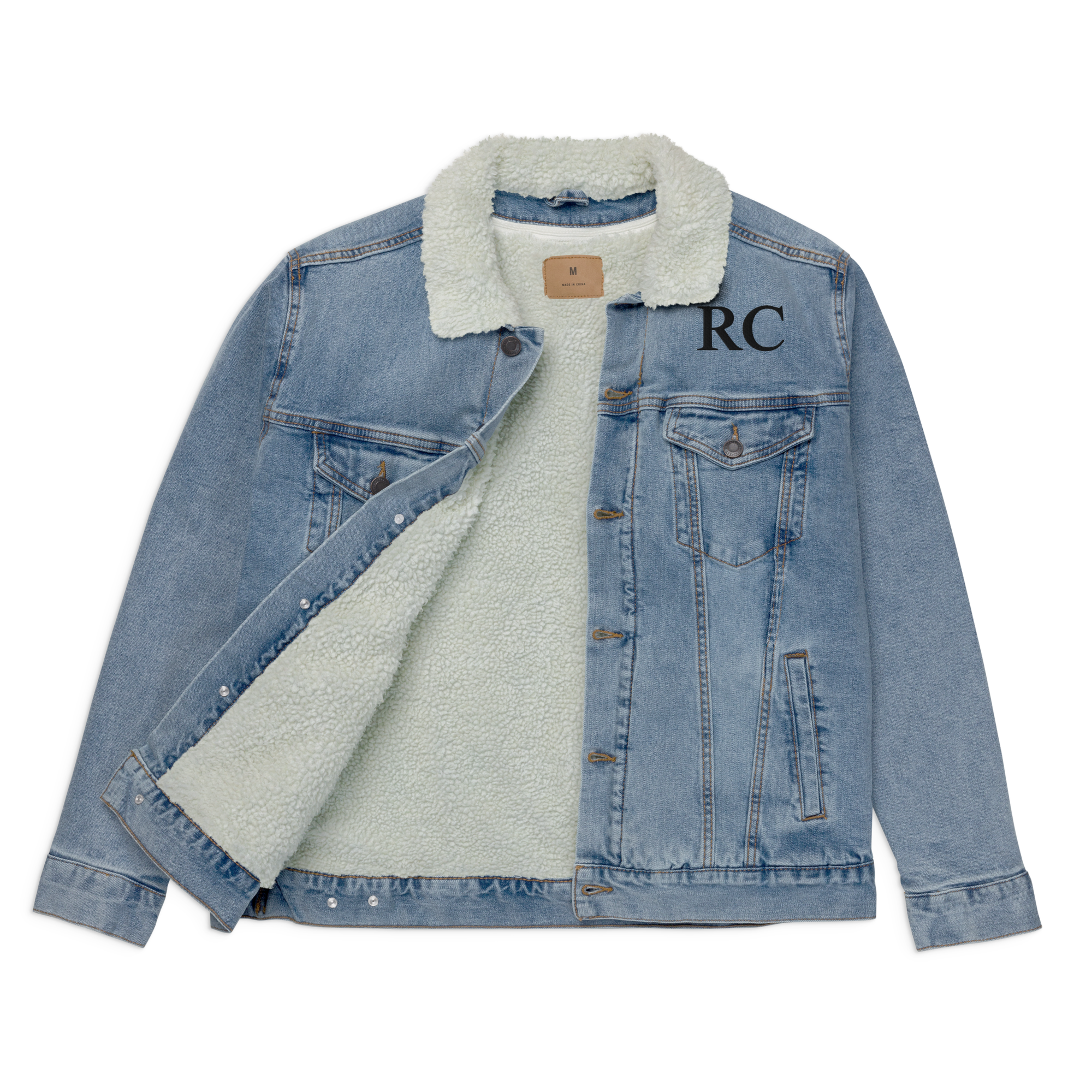 Riches Couture Luxe Denim Sherpa Jacket