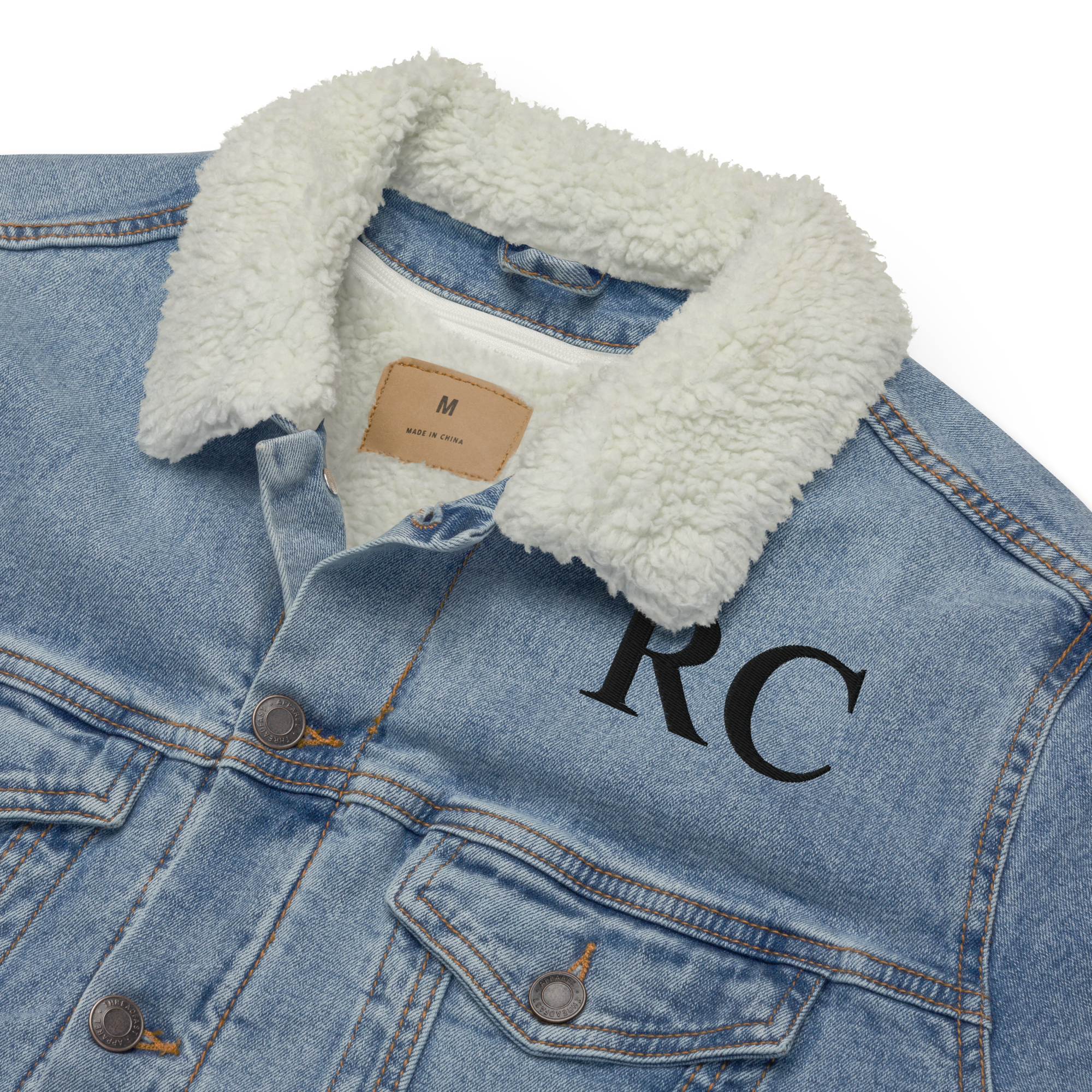 Riches Couture Luxe Denim Sherpa Jacket