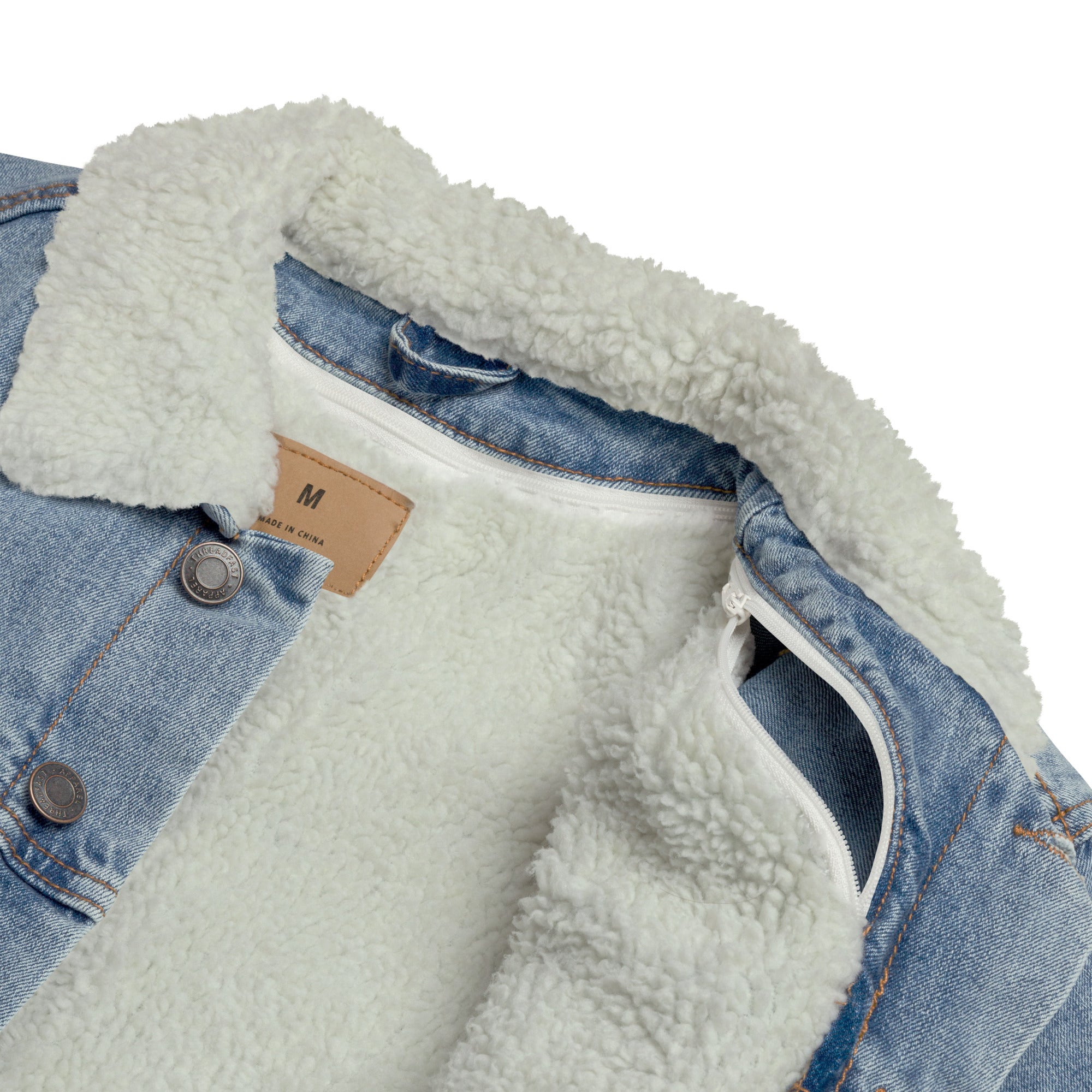 Riches Couture Denim Luxe Sherpa jacket